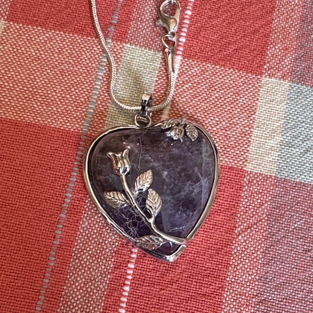 NWT Silver Heart Pendant Necklace